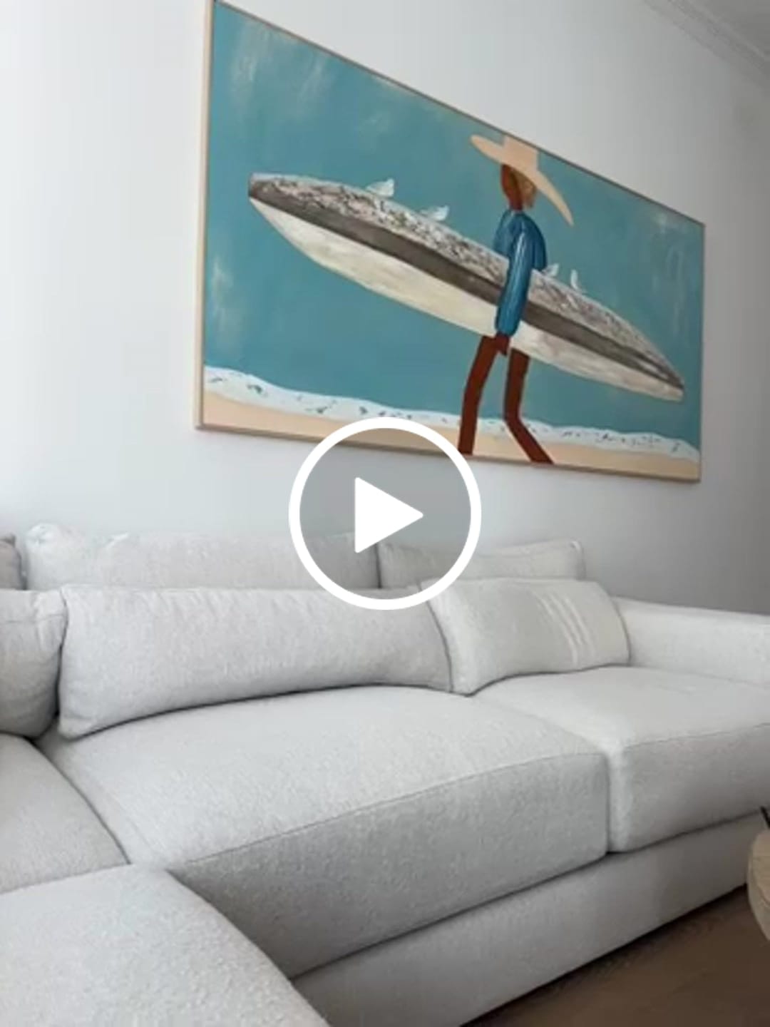 Customer video review of Abstract Portrait Canvas Art #AE100