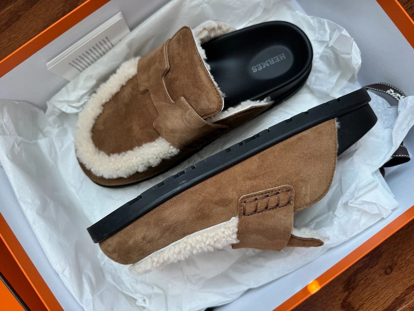 Customer photo review of Hermes 2026 Go Mule Suede Leather 602937