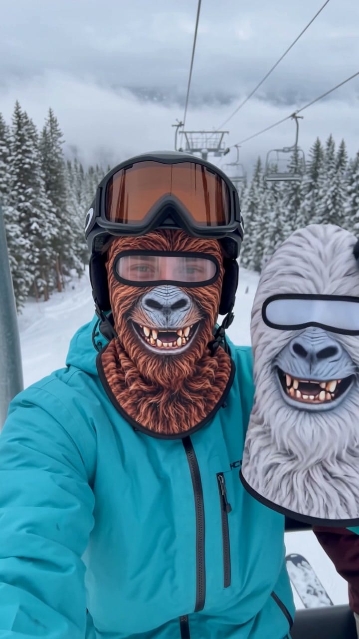 Customer photo review of Ski Mask with a Realistic Animal Face