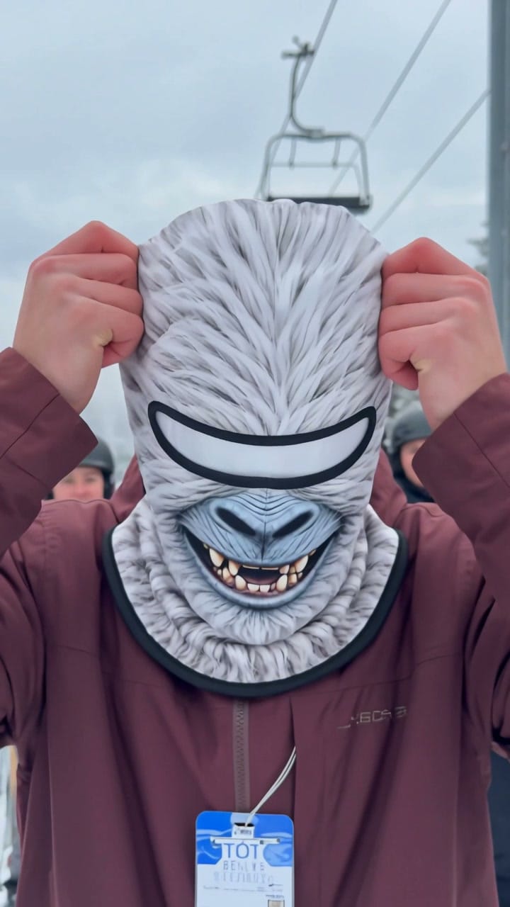 Customer photo review of Ski Mask with a Realistic Animal Face
