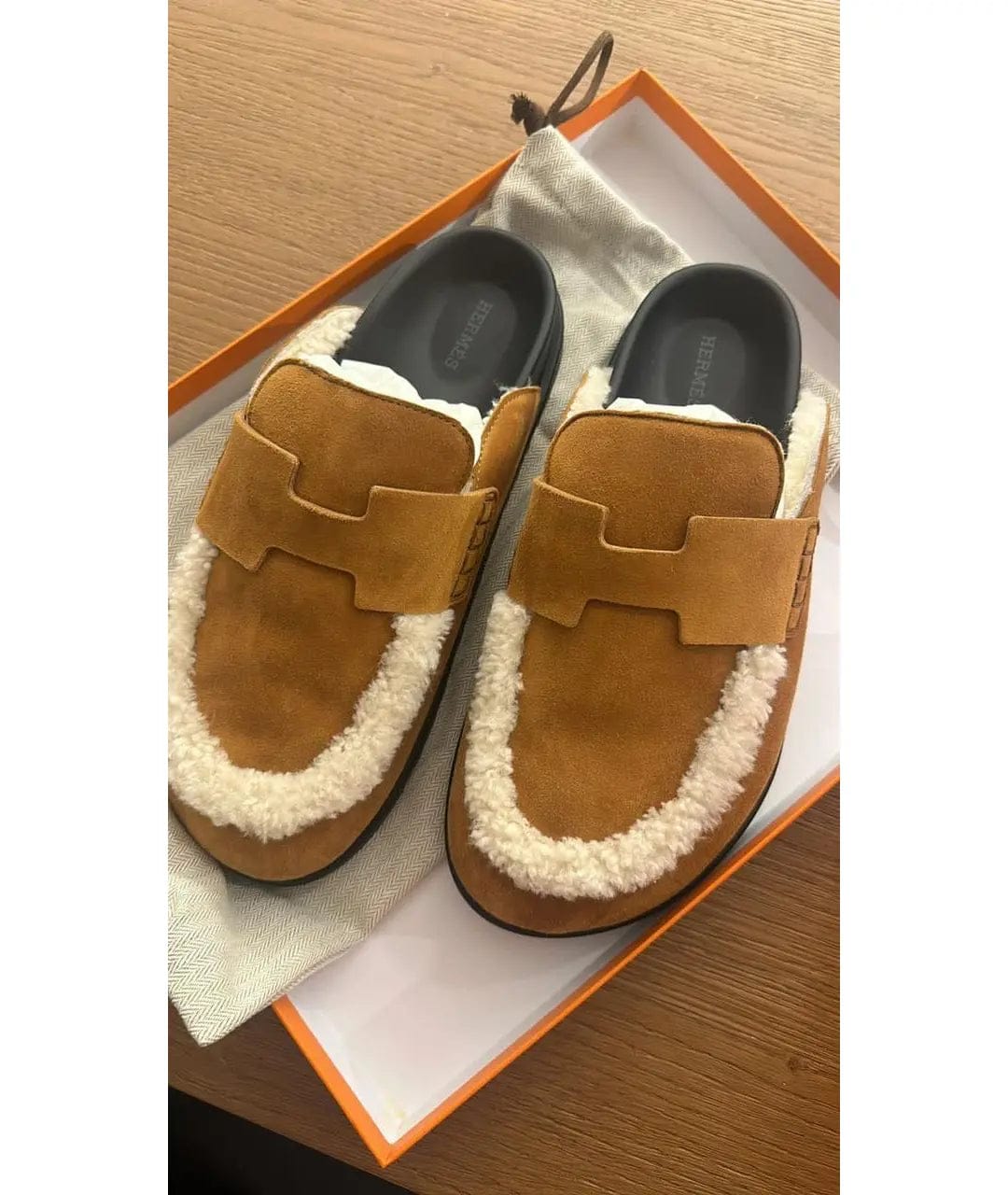 Customer photo review of Hermes 2026 Go Mule Suede Leather 602937