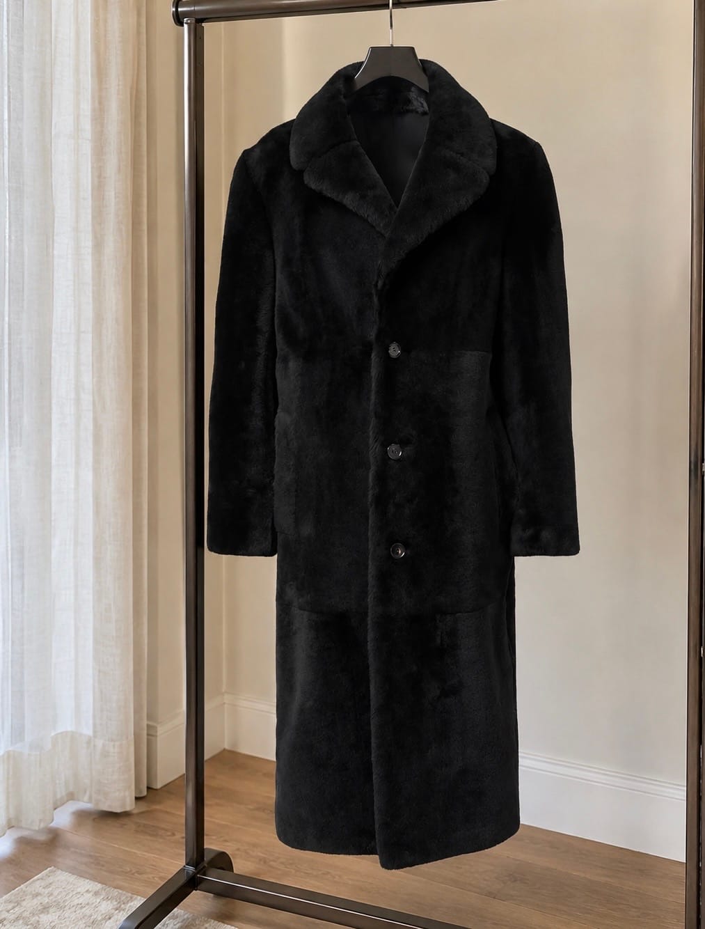 Customer photo review of Loro Piana Emiliano shearling coat