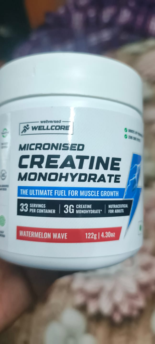 Customer photo review of Wellcore - Pure Micronised Creatine Monohydrate | Watermelon Wave (122g, 33 servings)