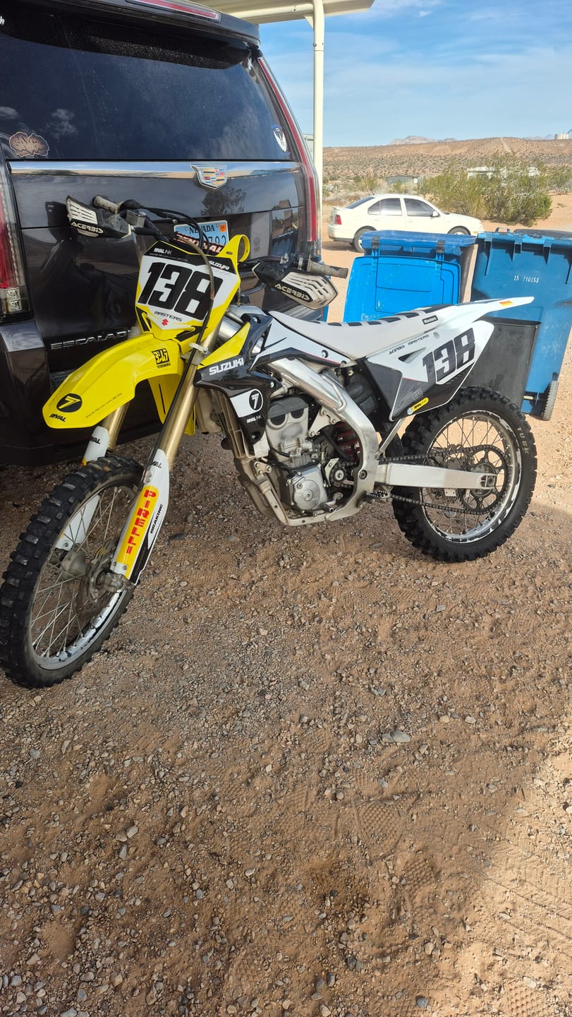 Customer photo review of Custom Seat Cover: 2013 Suzuki RMZ450