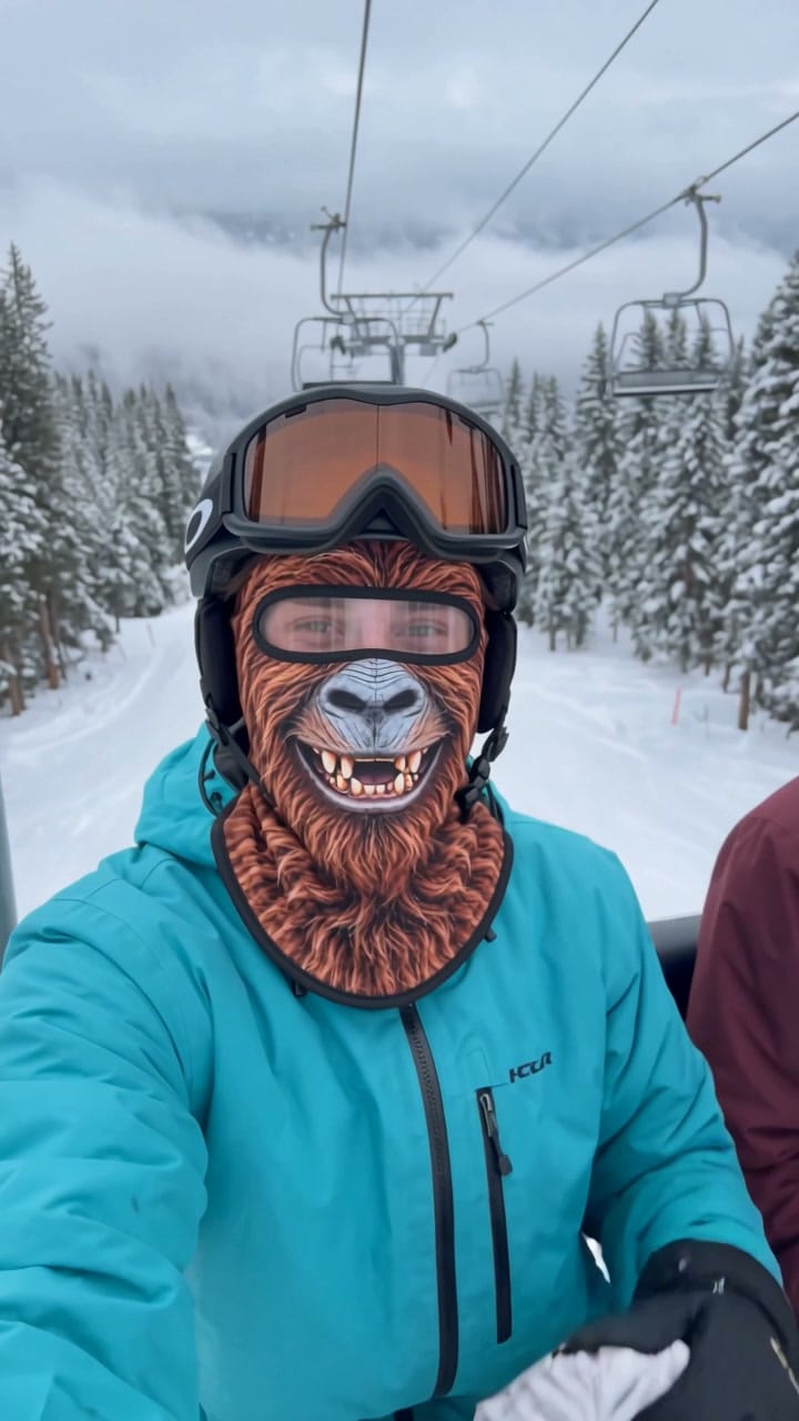 Customer photo review of Ski Mask with a Realistic Animal Face