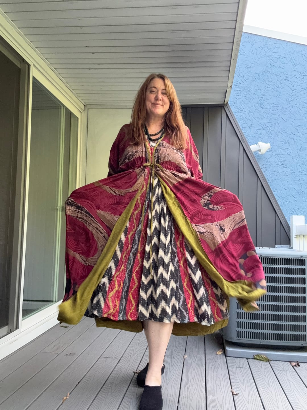 Customer photo review of Silk Luna Duster (018)