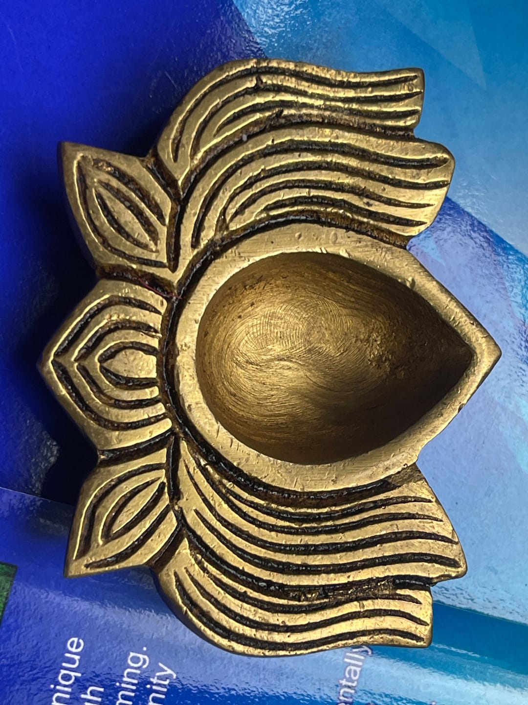 Customer photo review of Brass Lotus Diya – Vastu Pooja Lamp for Prosperity & Harmony | East-North-East Energy Activator | Big - 8 x 6 cm | 200 g