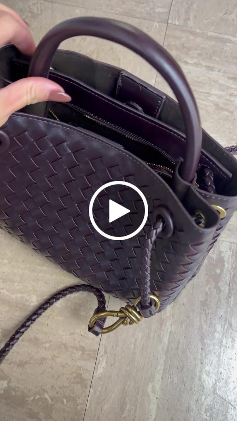 Customer video review of Lucia Woven Bag