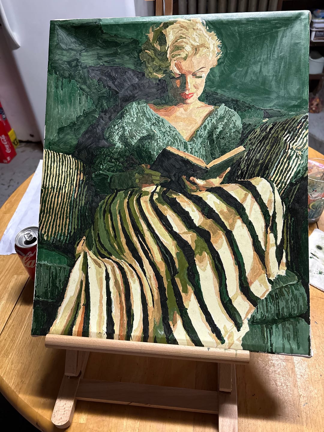 Customer photo review of Reading Marilyn | Paint by Number
