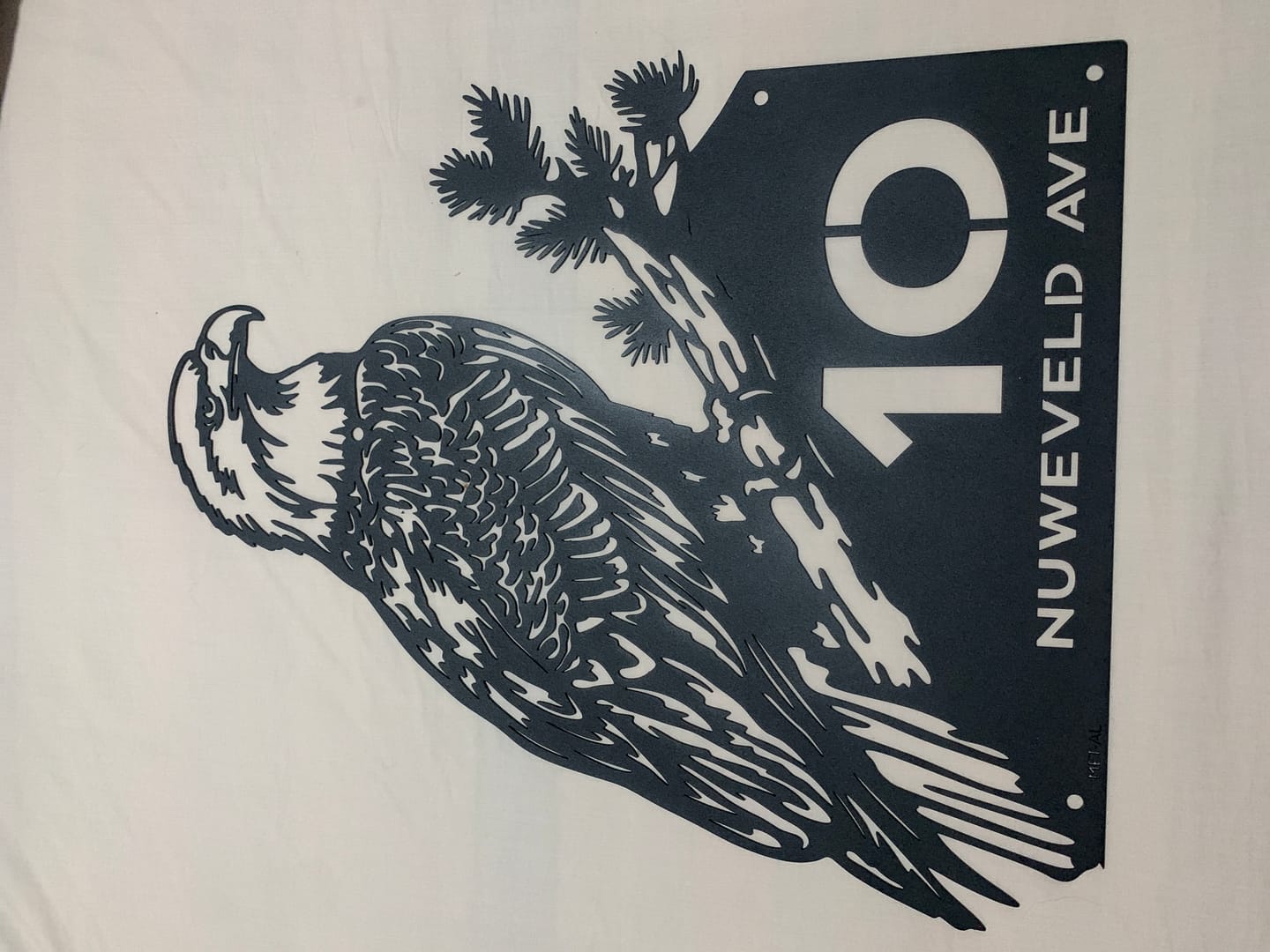 Customer photo review of The Eagle Metal House Number