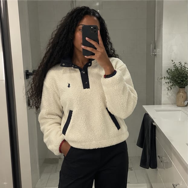 Customer photo review of Bear High-Pile Fleece Funnelneck