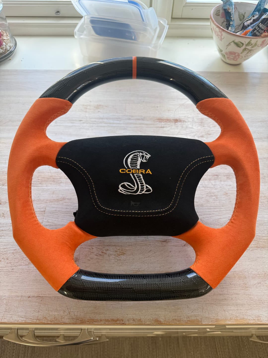 Customer photo review of Ford Mustang (1994-2004) Custom Carbon Fiber Steering Wheel