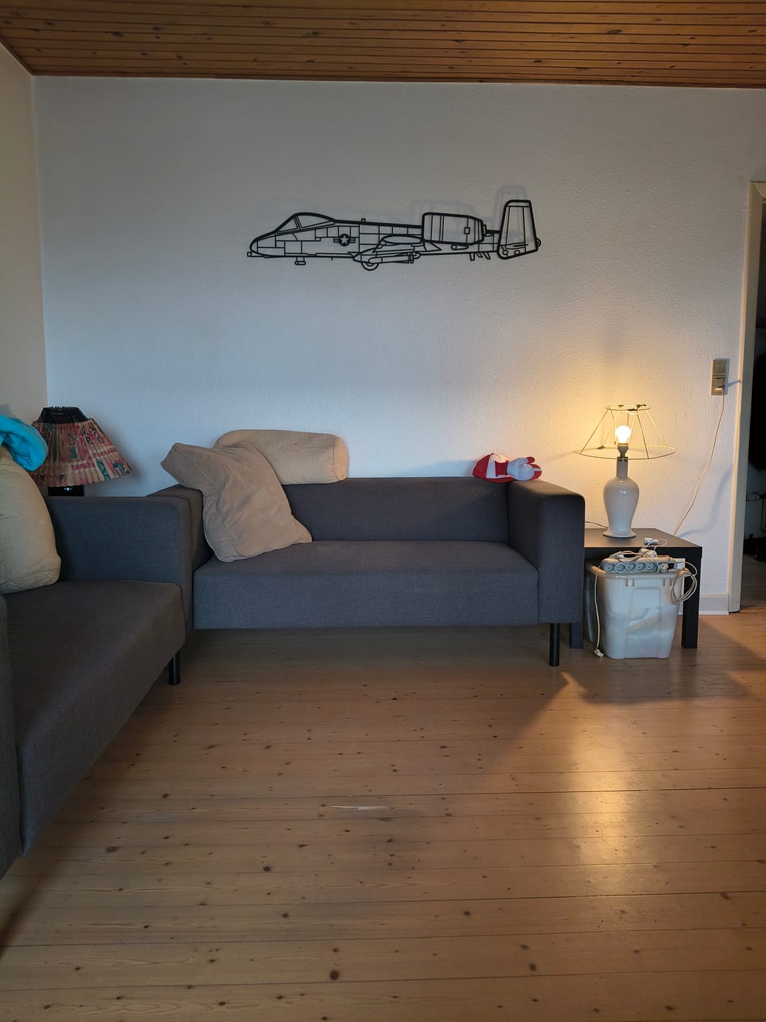 Customer photo review of F-16 Falcon Silhouette Metal Wall Art