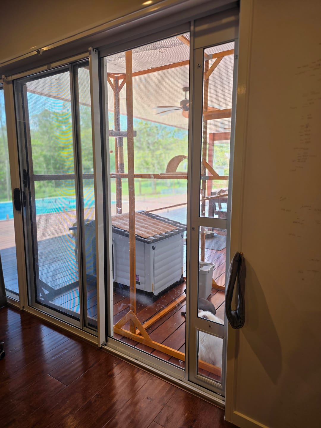 Customer photo review of Patio Pet Door Insert