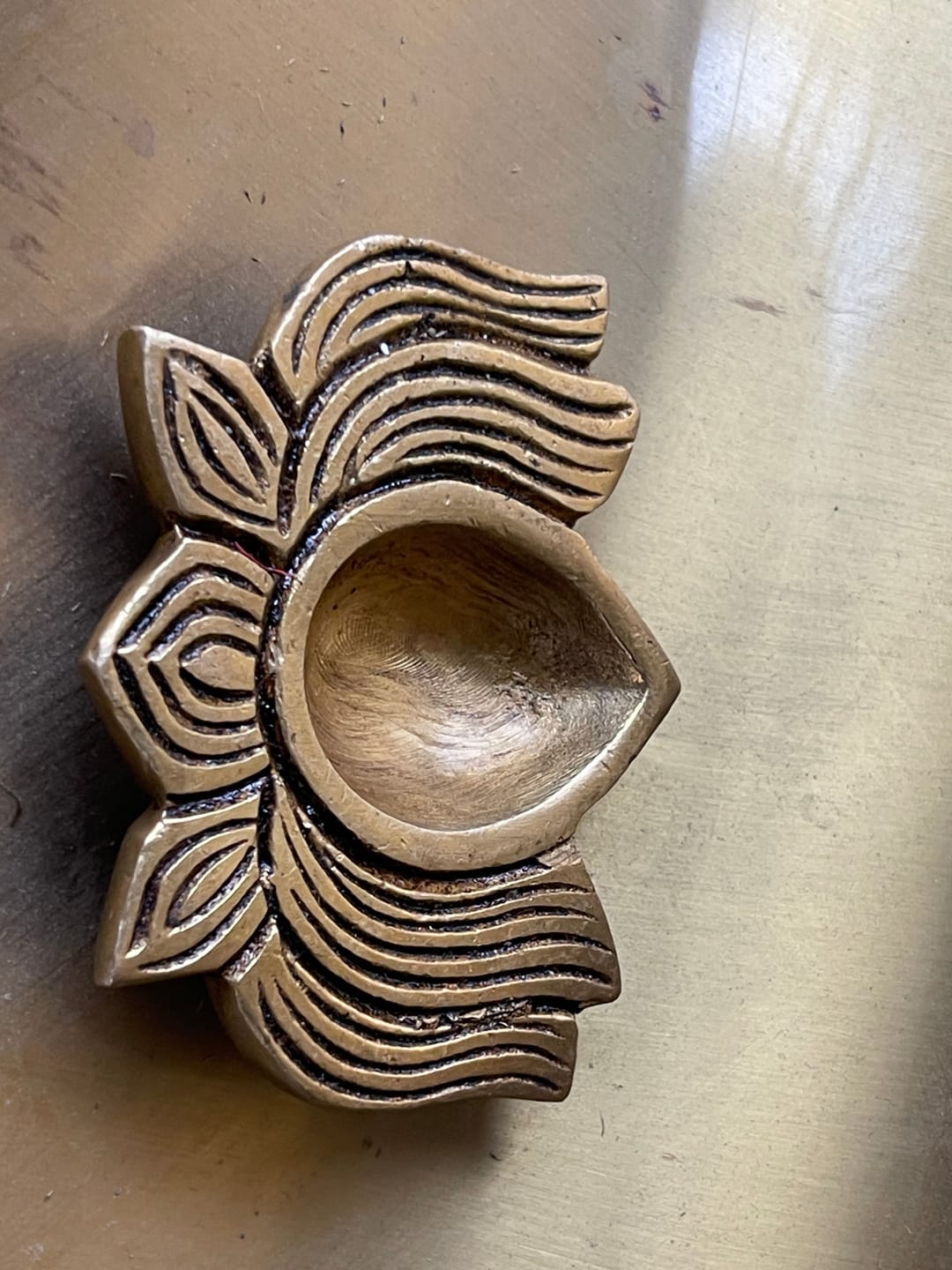 Customer photo review of Brass Lotus Diya – Vastu Pooja Lamp for Prosperity & Harmony | East-North-East Energy Activator | Big - 8 x 6 cm | 200 g