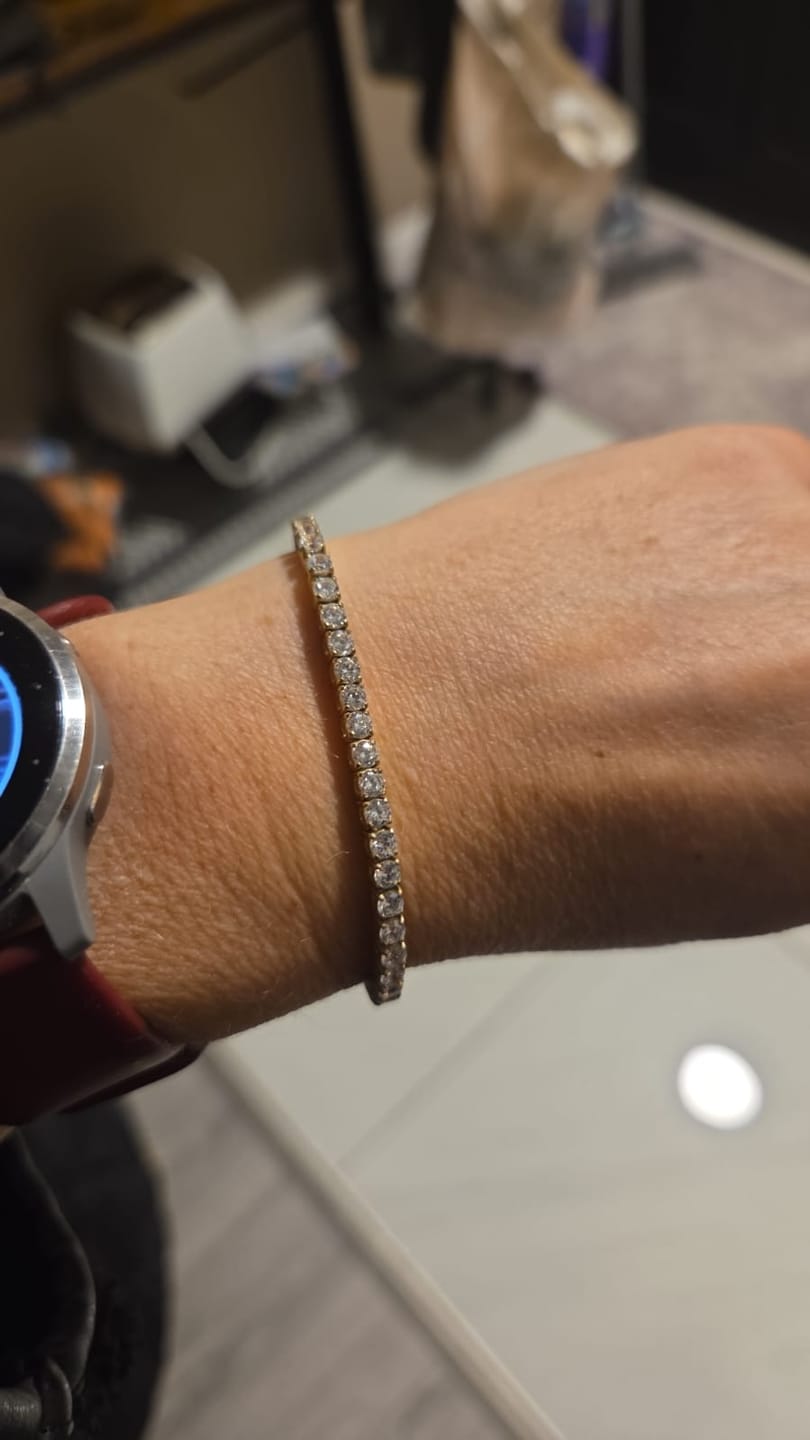 Customer photo review of Luxe Timeless Tennis Bracelet
