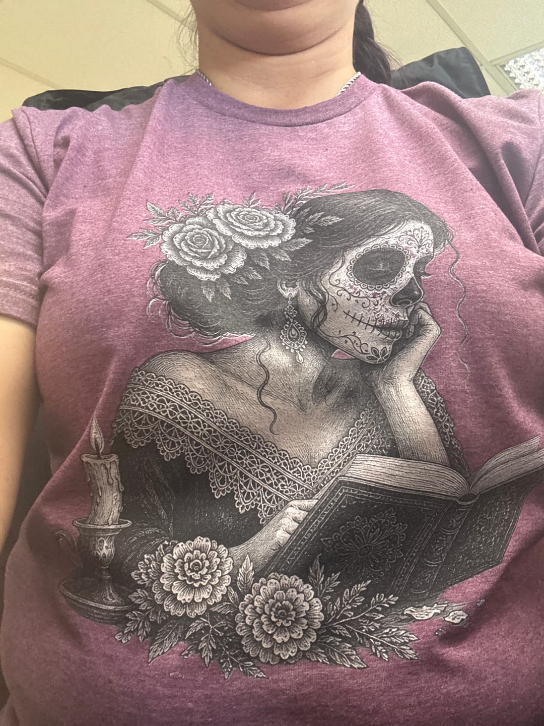 Customer photo review of La Catrina Reading Softstyle T-Shirt