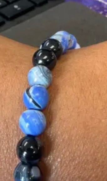 Customer photo review of Protection Black Tourmaline & Hematite Bracelet – Grounding Energy Shield | 8mm Unisex Crystal Beads | Daily Wear Gift