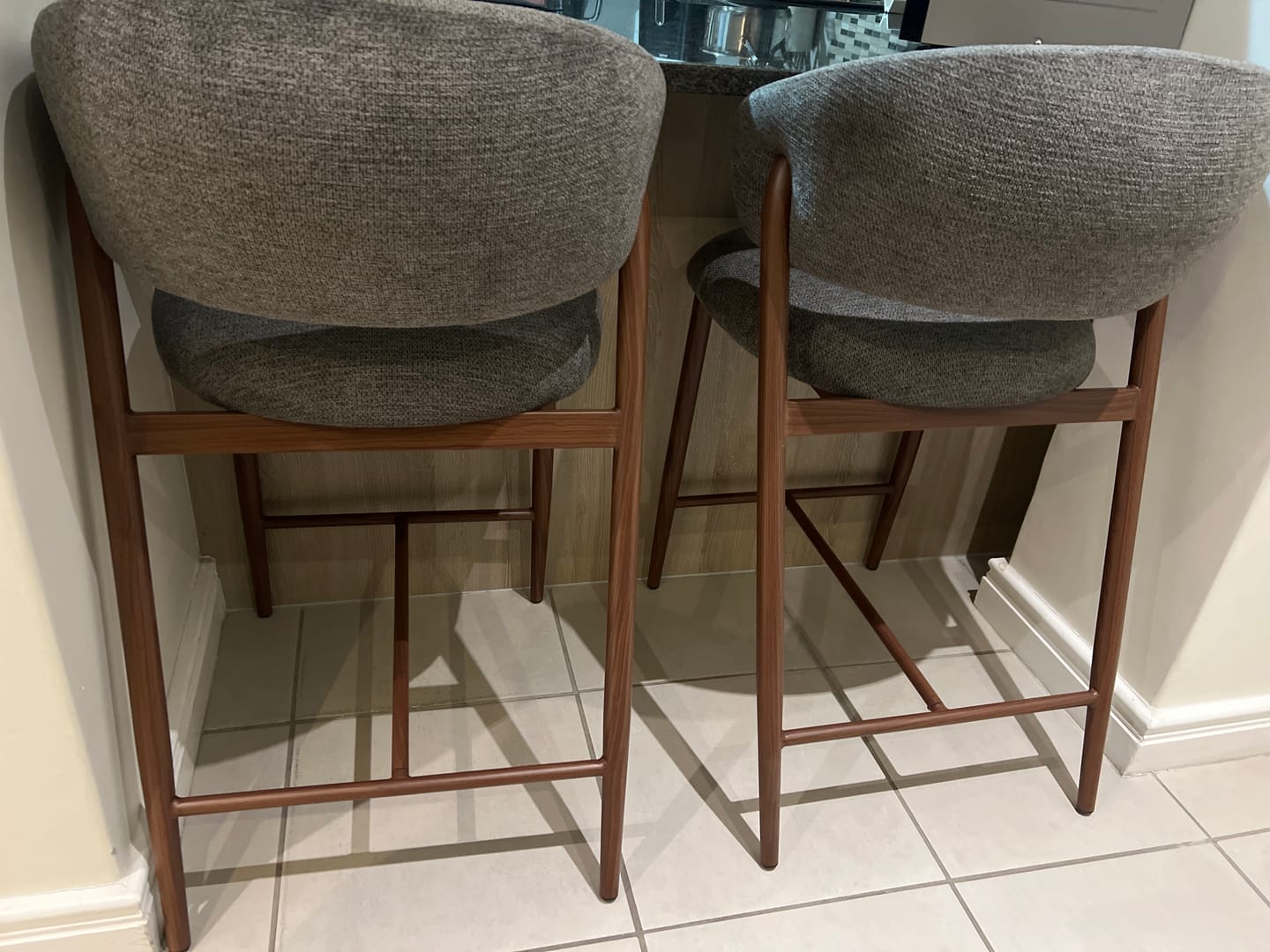 Customer photo review of Lyon Kitchen Stool - Water Repellent Aragon Fabric