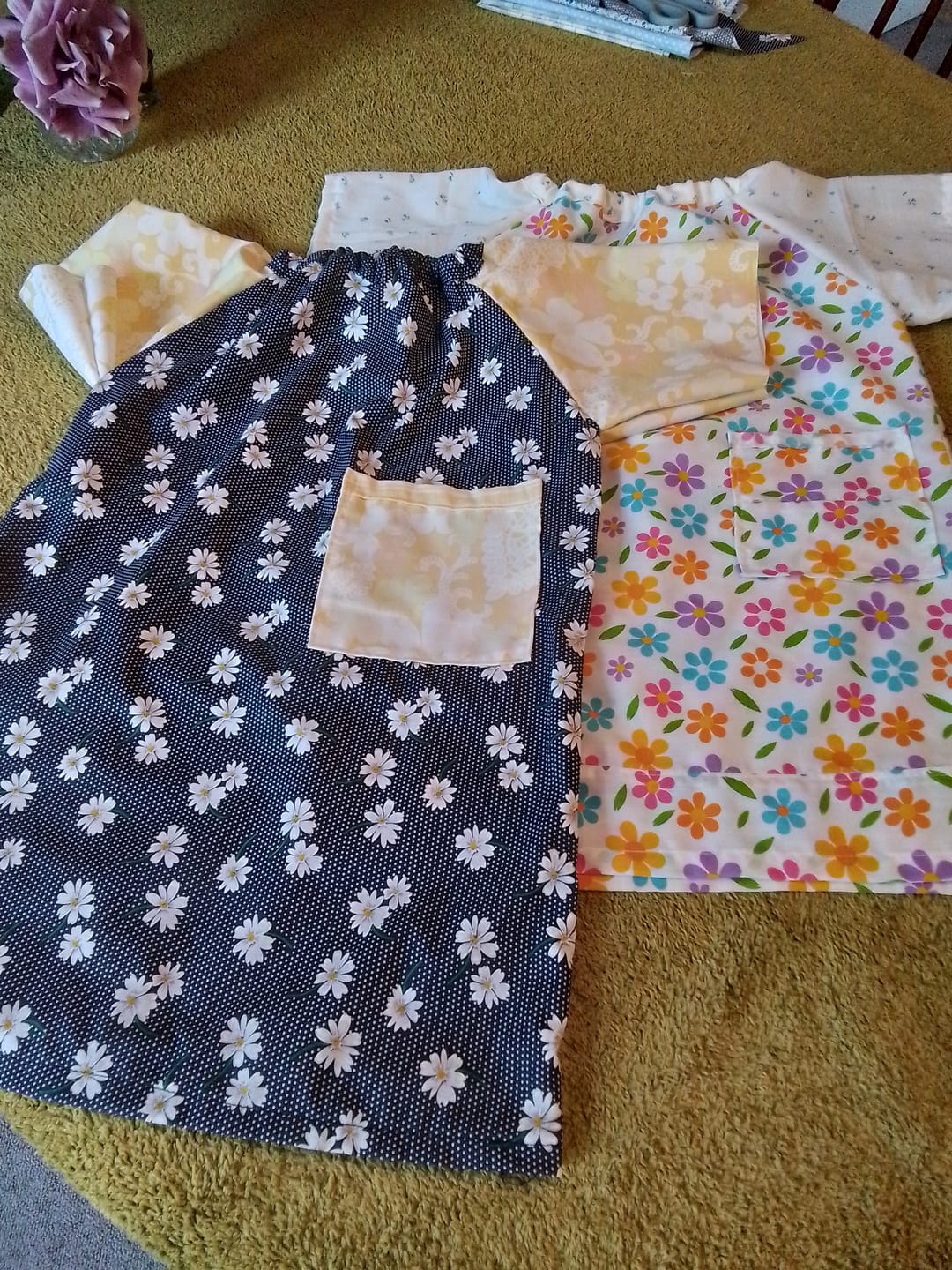 Customer photo review of White Flowers and Polka Dots Polycotton Fabric