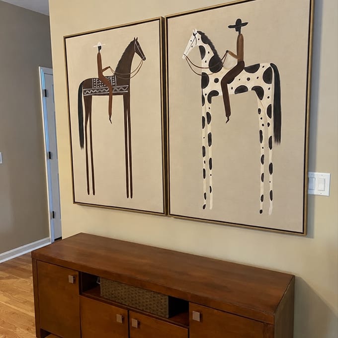 Customer photo review of Vintage Americana Art Set of 2 #VA013