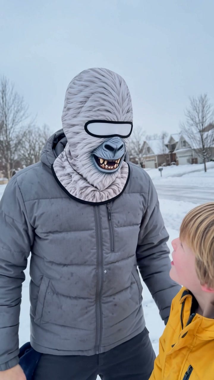 Customer photo review of Ski Mask with a Realistic Animal Face