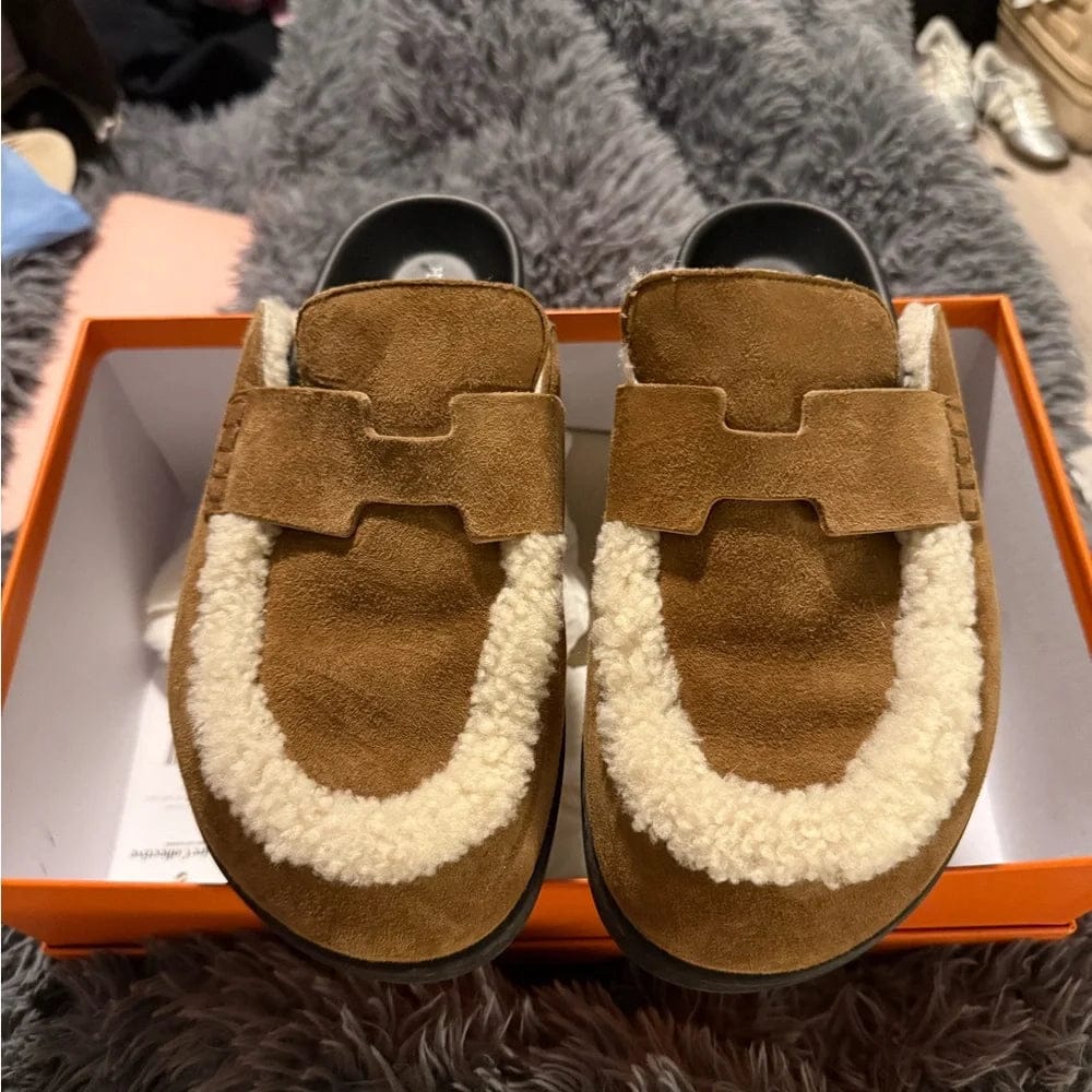 Customer photo review of Hermes 2026 Go Mule Suede Leather 602937