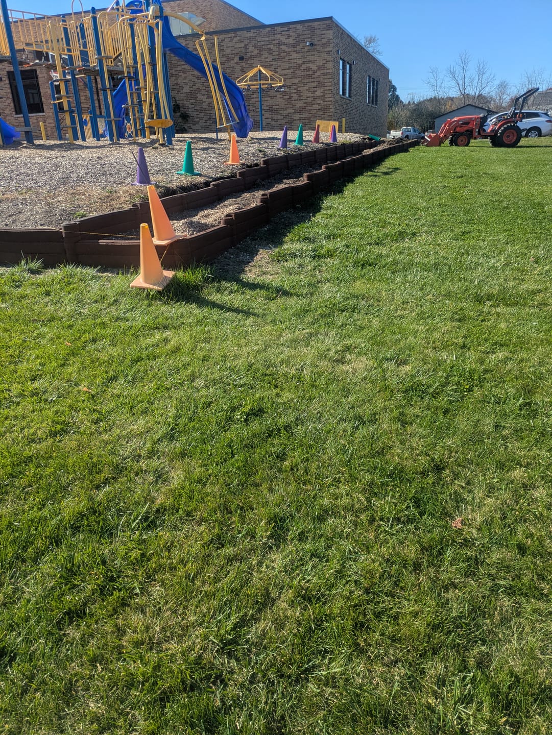 Customer photo review of FlexiStack Border System™ End Caps for Landscaping & Playgrounds