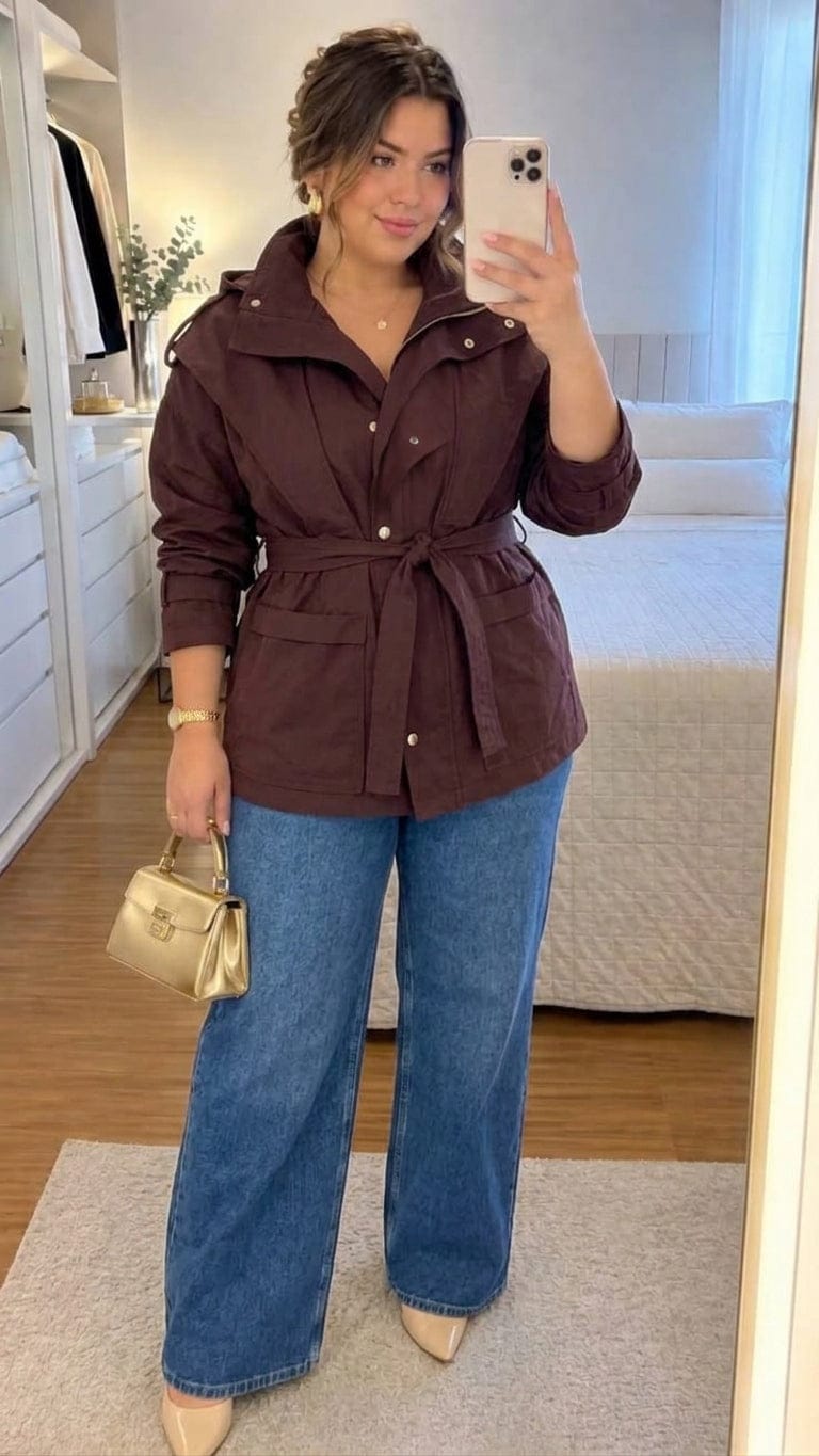 Customer photo review of Patch-Pocket Windbreaker Jacket with Belt