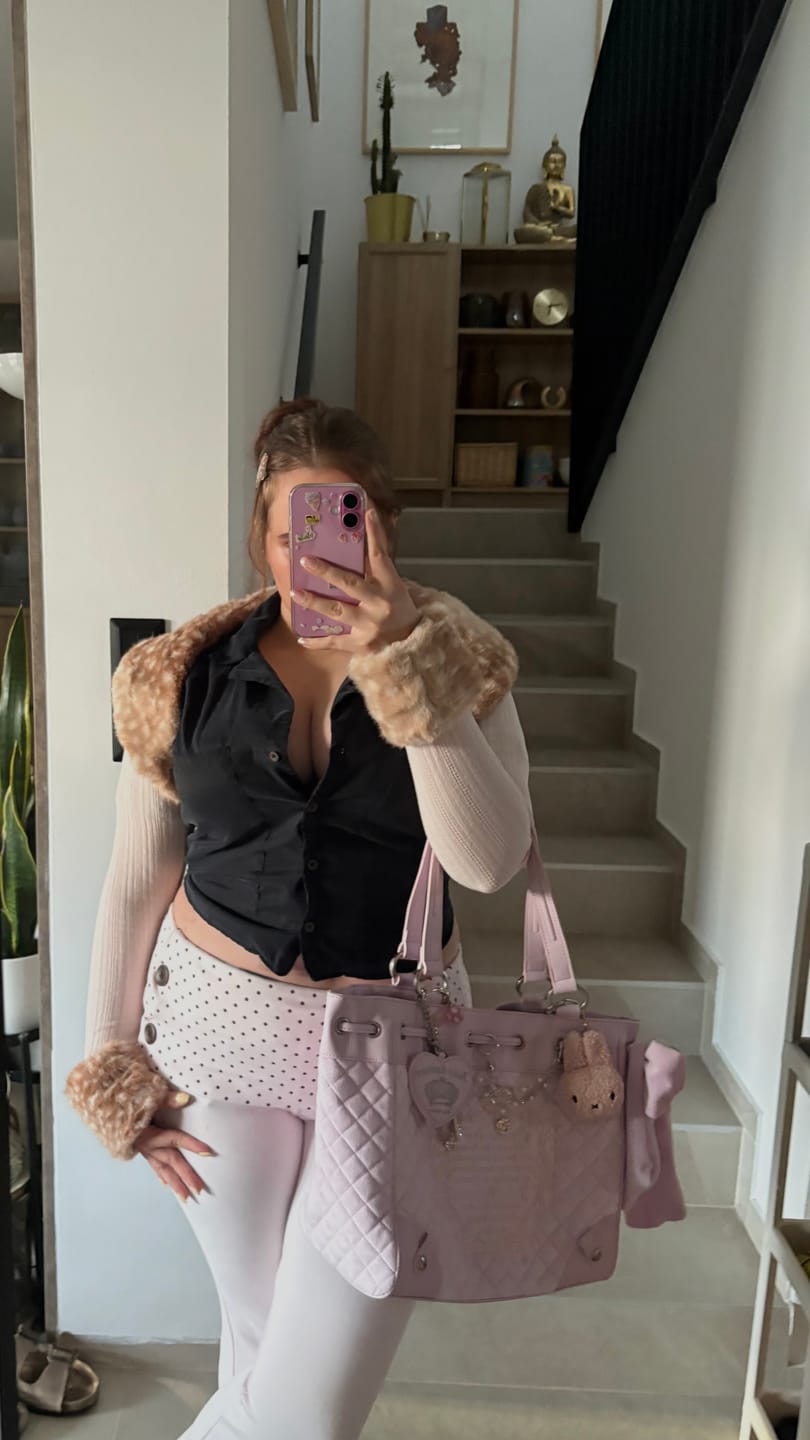 Customer photo review of My True Form Fawn Set (Fur Bolero + Skirt Set)