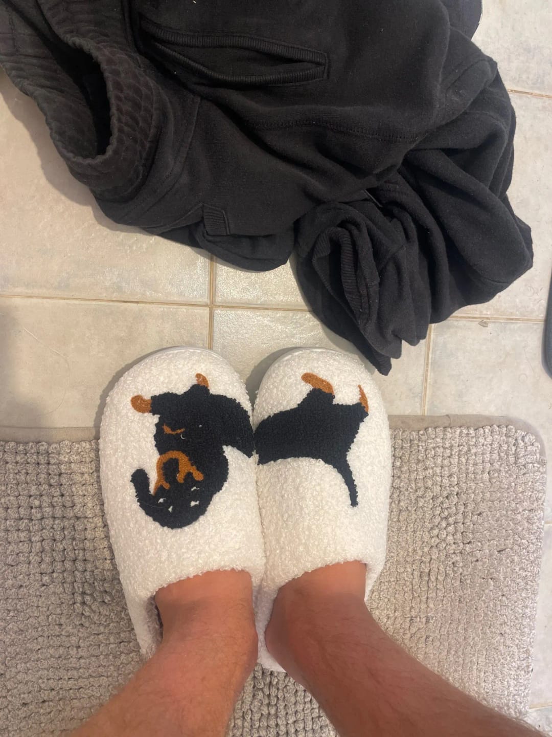 Customer photo review of Women's Dachshund Plush House Slippers, Warm Indoor Slides