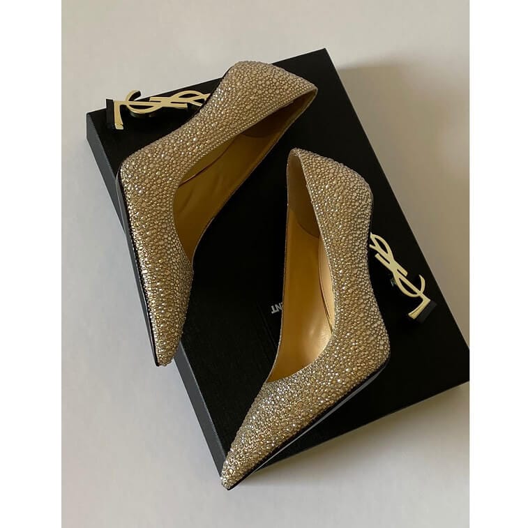 Customer photo review of YSL 2026 Embellished Rhinestones Opyum Pumps Leather
