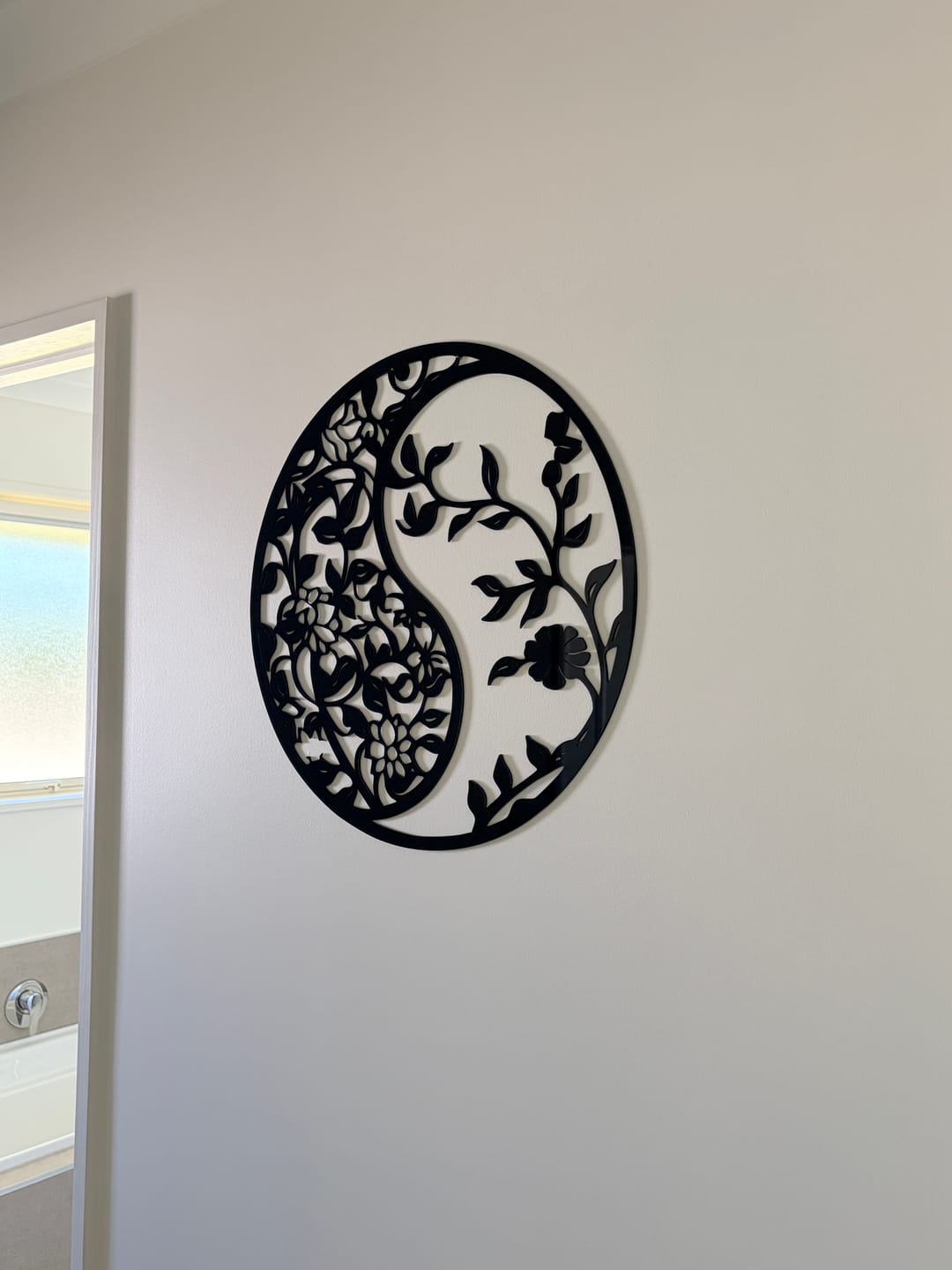 Customer photo review of Floral Yin-Yang Wall Art