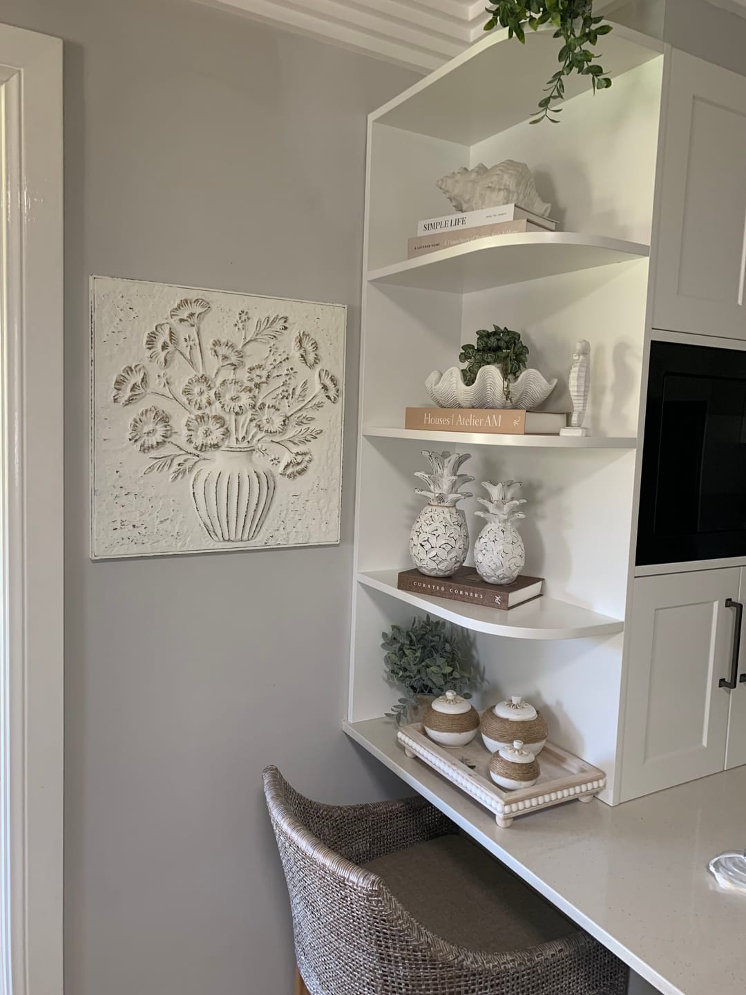 Customer photo review of Pia French Provincial Wall Panel, Embossed Flower Vase 50.5cm