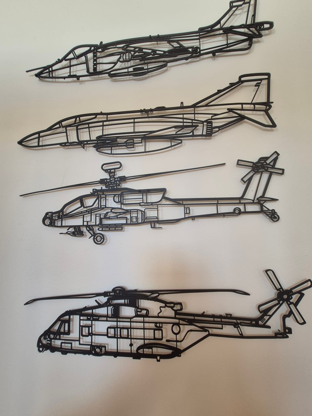 Customer photo review of AH-64D Apache Silhouette Metal Wall Art