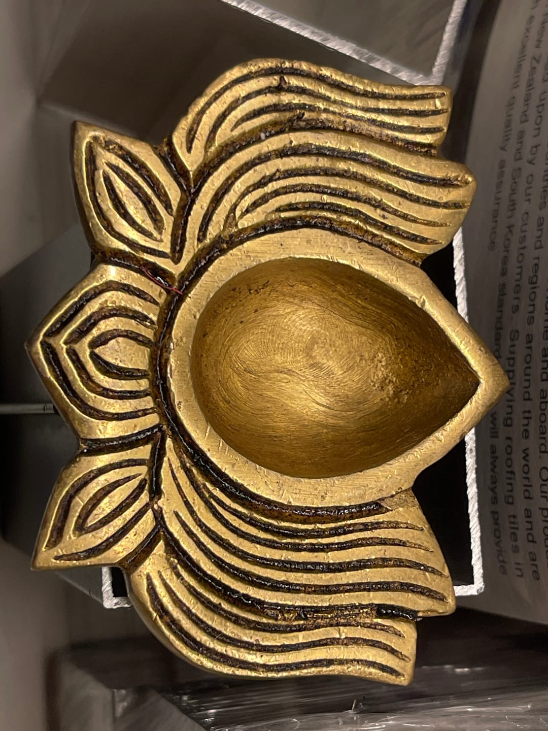 Customer photo review of Brass Lotus Diya – Vastu Pooja Lamp for Prosperity & Harmony | East-North-East Energy Activator | Big - 8 x 6 cm | 200 g