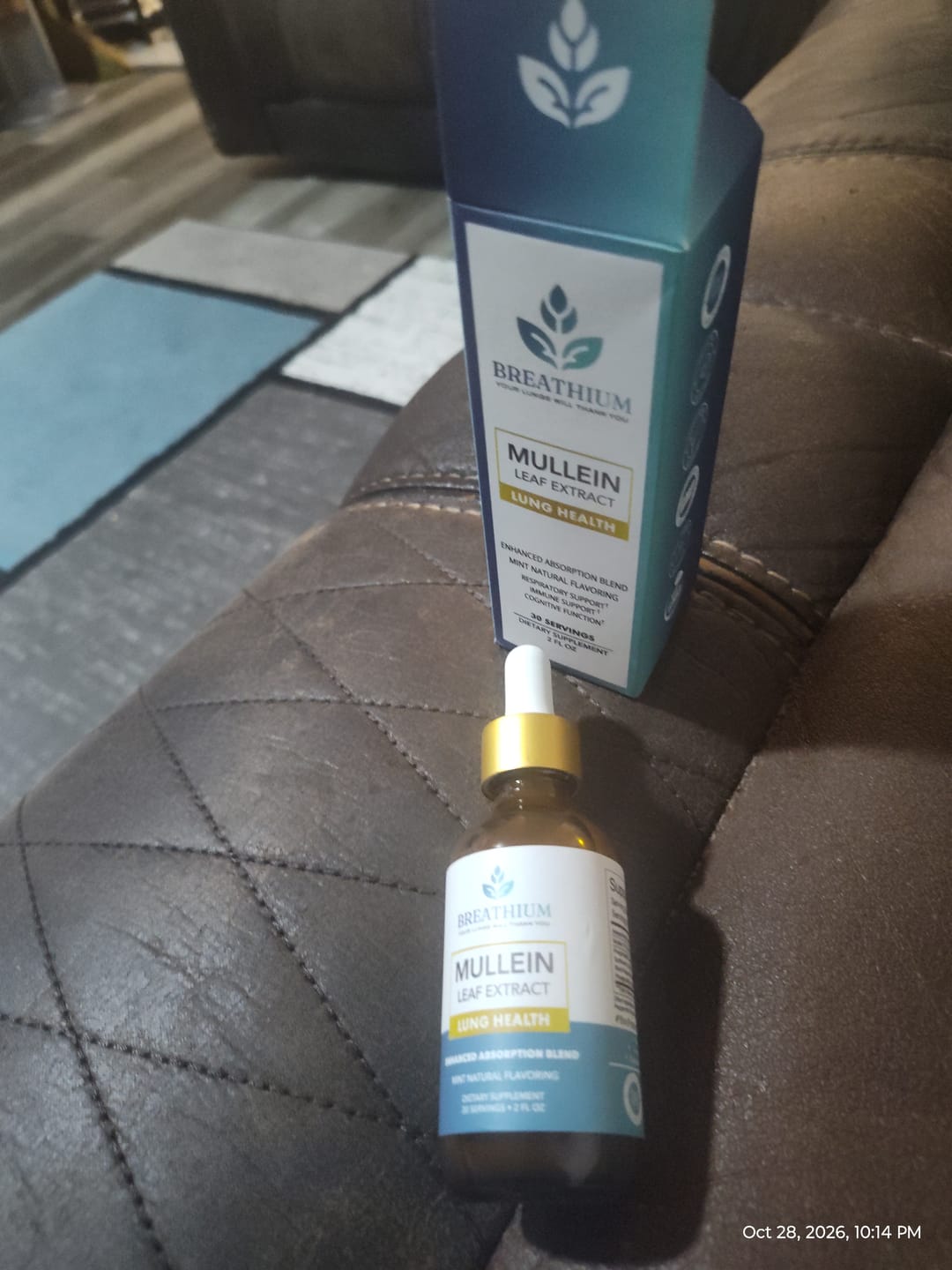 Customer photo review of Breathium Mullein Drops - Peppermint Flavor