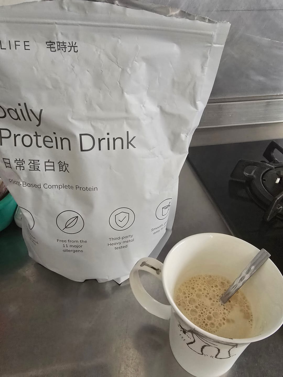 Customer photo review of 日常蛋白飲｜植物性完整蛋白粉，無乳糖、無大豆