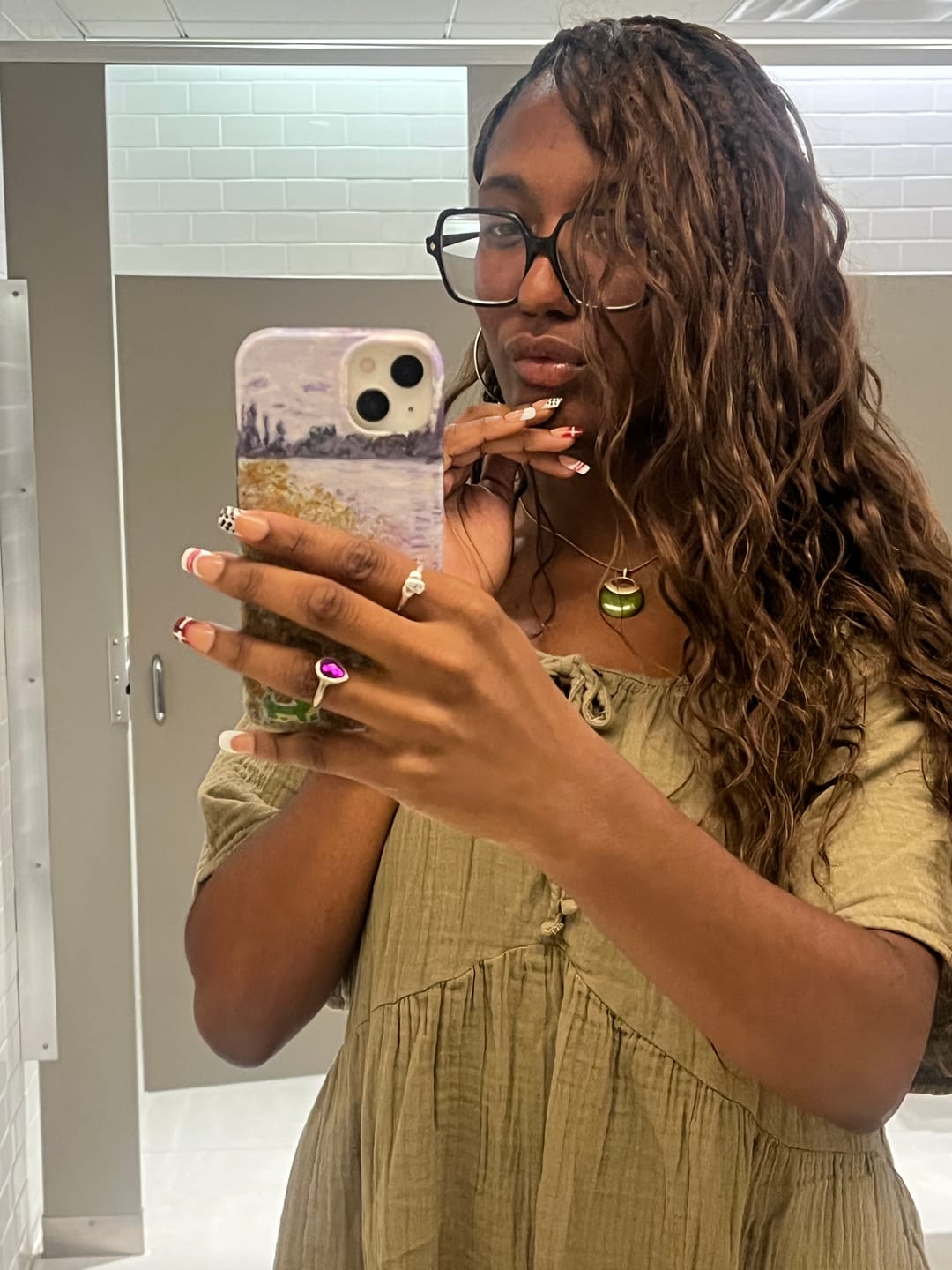 Customer photo review of #4 Medium Brown Body Wave Human Crochet Hair