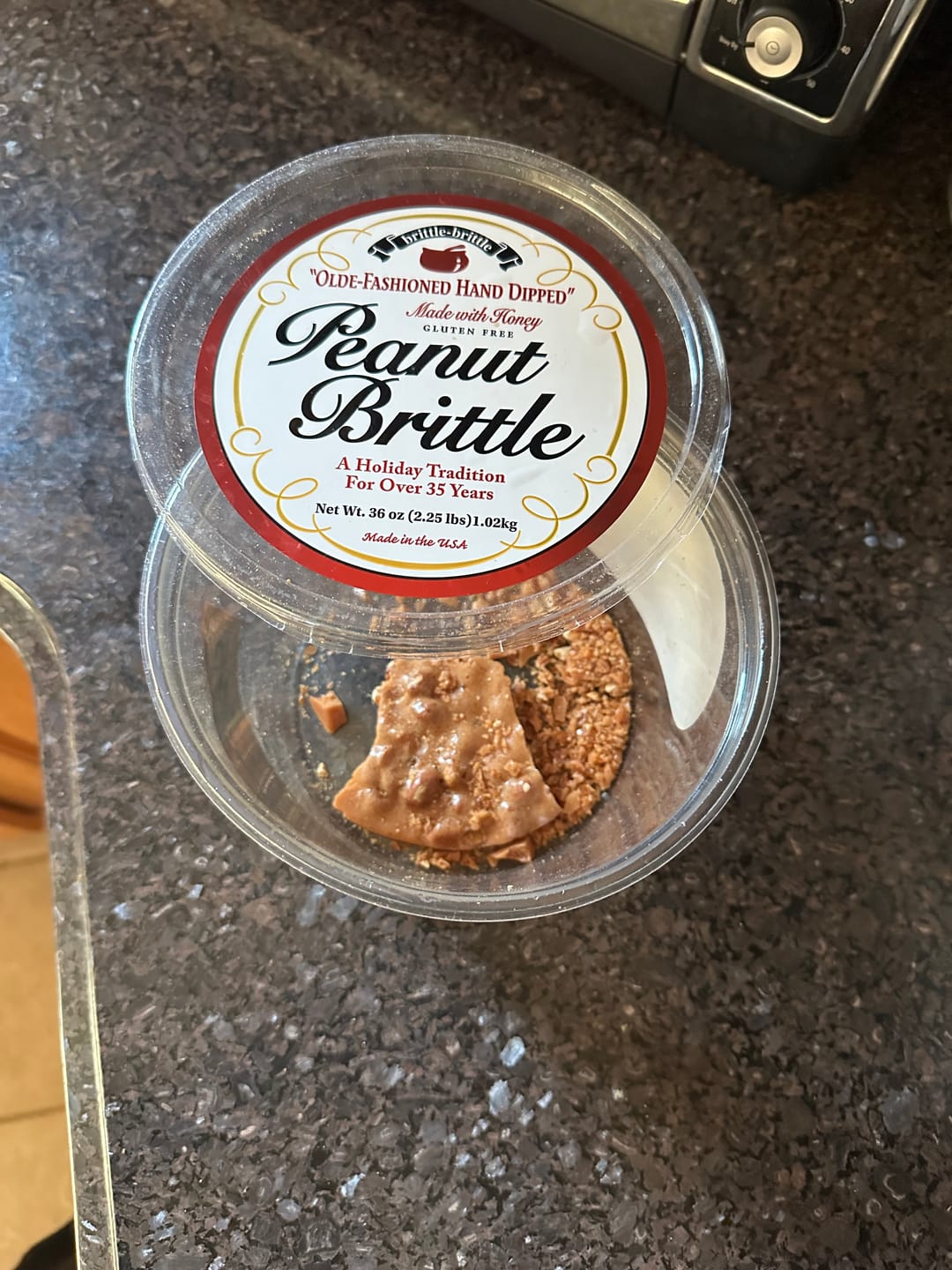 Customer photo review of Gourmet Peanut Brittle