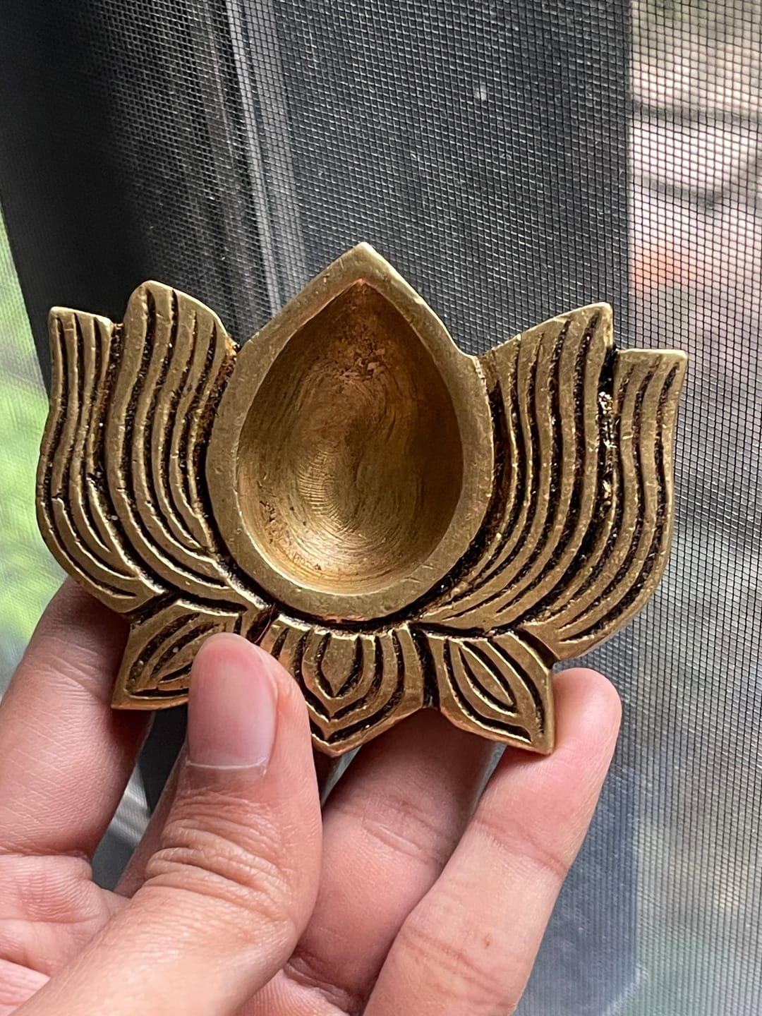 Customer photo review of Brass Lotus Diya – Vastu Pooja Lamp for Prosperity & Harmony | East-North-East Energy Activator | Big - 8 x 6 cm | 200 g