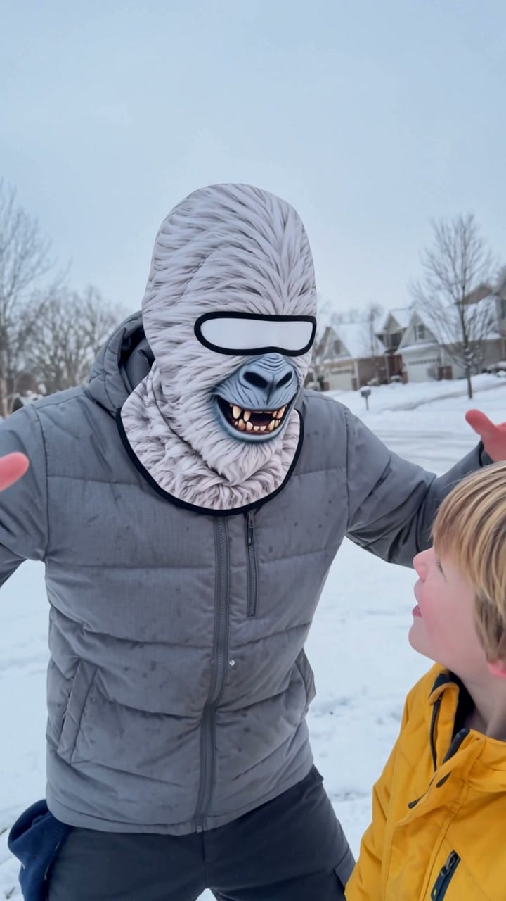 Customer photo review of Ski Mask with a Realistic Animal Face