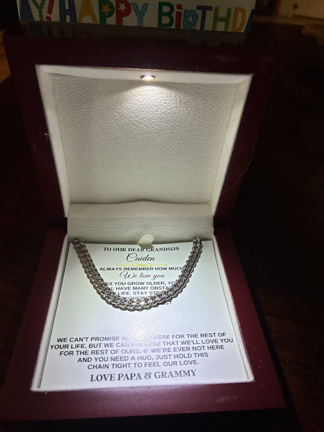 Customer photo review of For Grandson - Personalized Special Gift Set - SS258P