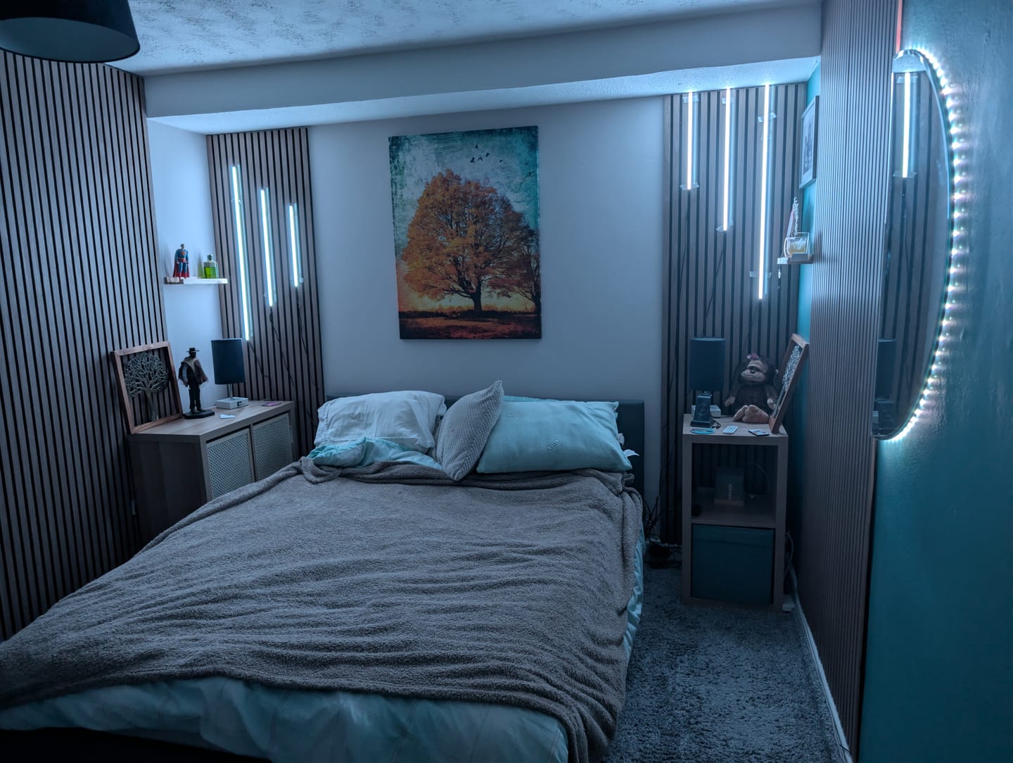 Customer photo review of Acoustic Slat Wall Panels Wooden Decorative Wall Panels Walnut Premium 2.4m x 0.6m