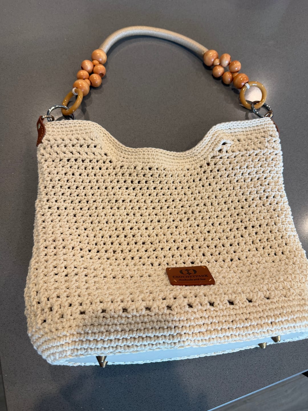 Customer photo review of Sunny Beach Tote crochet kit