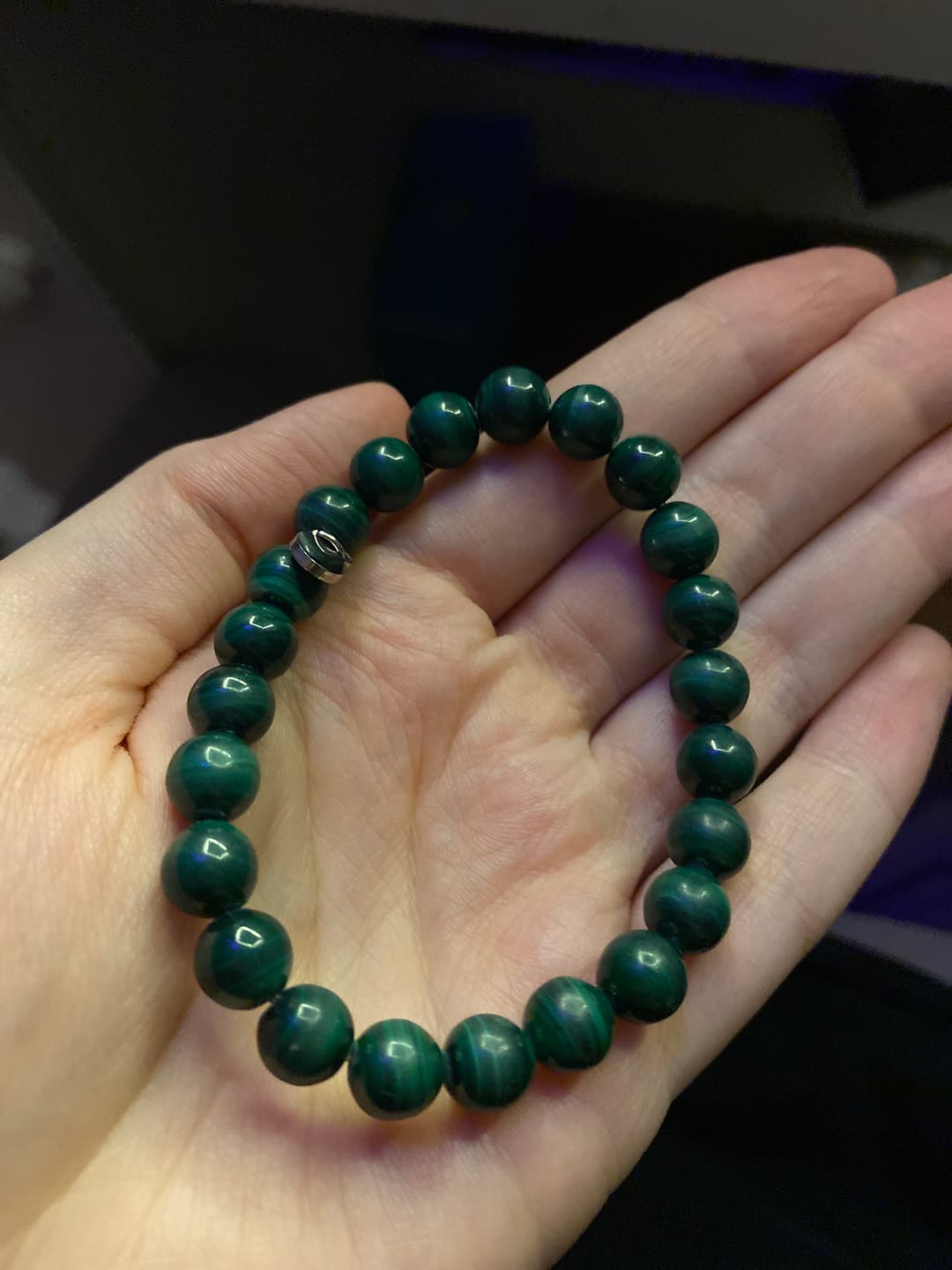 Customer photo review of Malachite Bracelet