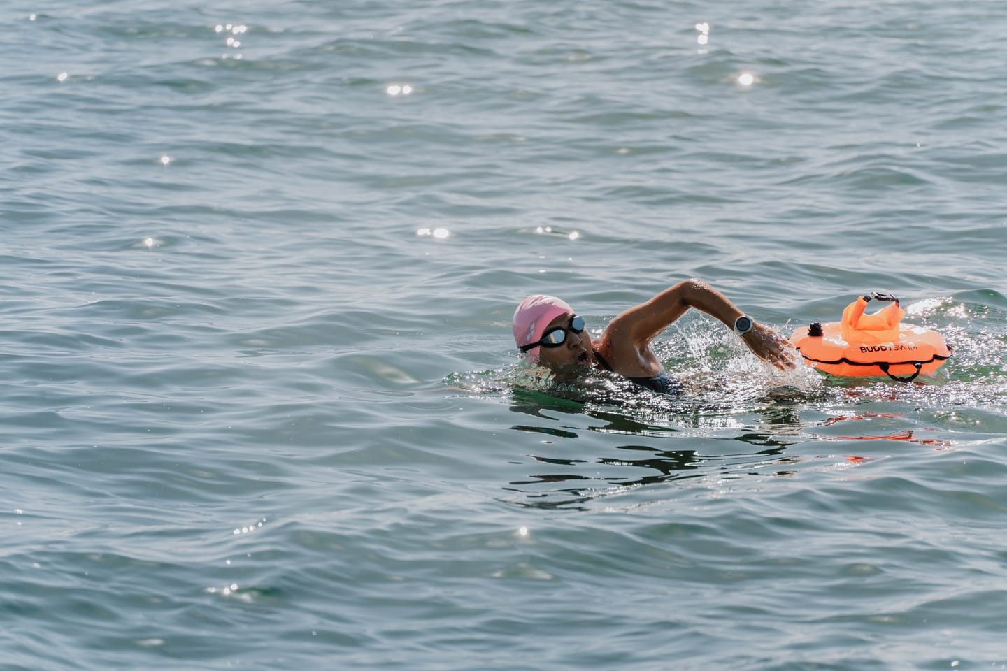 Customer photo review of NanoClear™ Strike Swim Goggles Tinted Mirror - (Black)