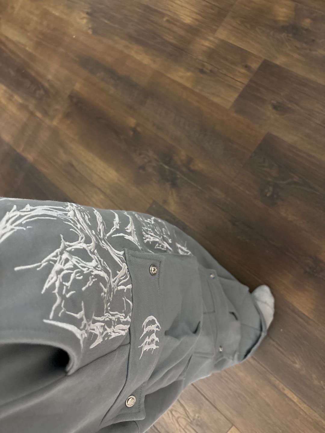 Customer photo review of 937 Embroidered Tactical Oversized Uncuffed Cargos [GUN METAL]