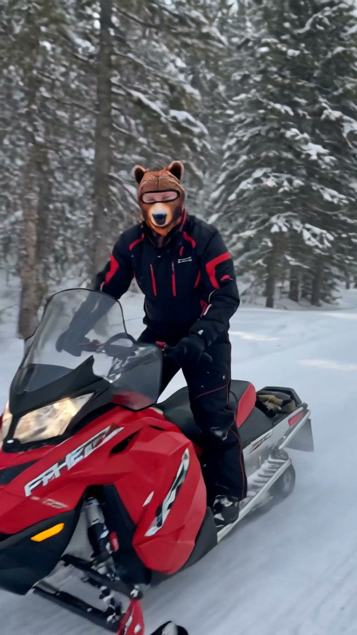 Customer photo review of Ski Mask with a Realistic Animal Face