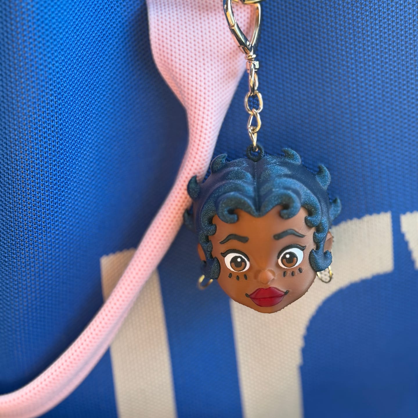 Customer photo review of "Curly Temple" Toy Collectible Bag Charm